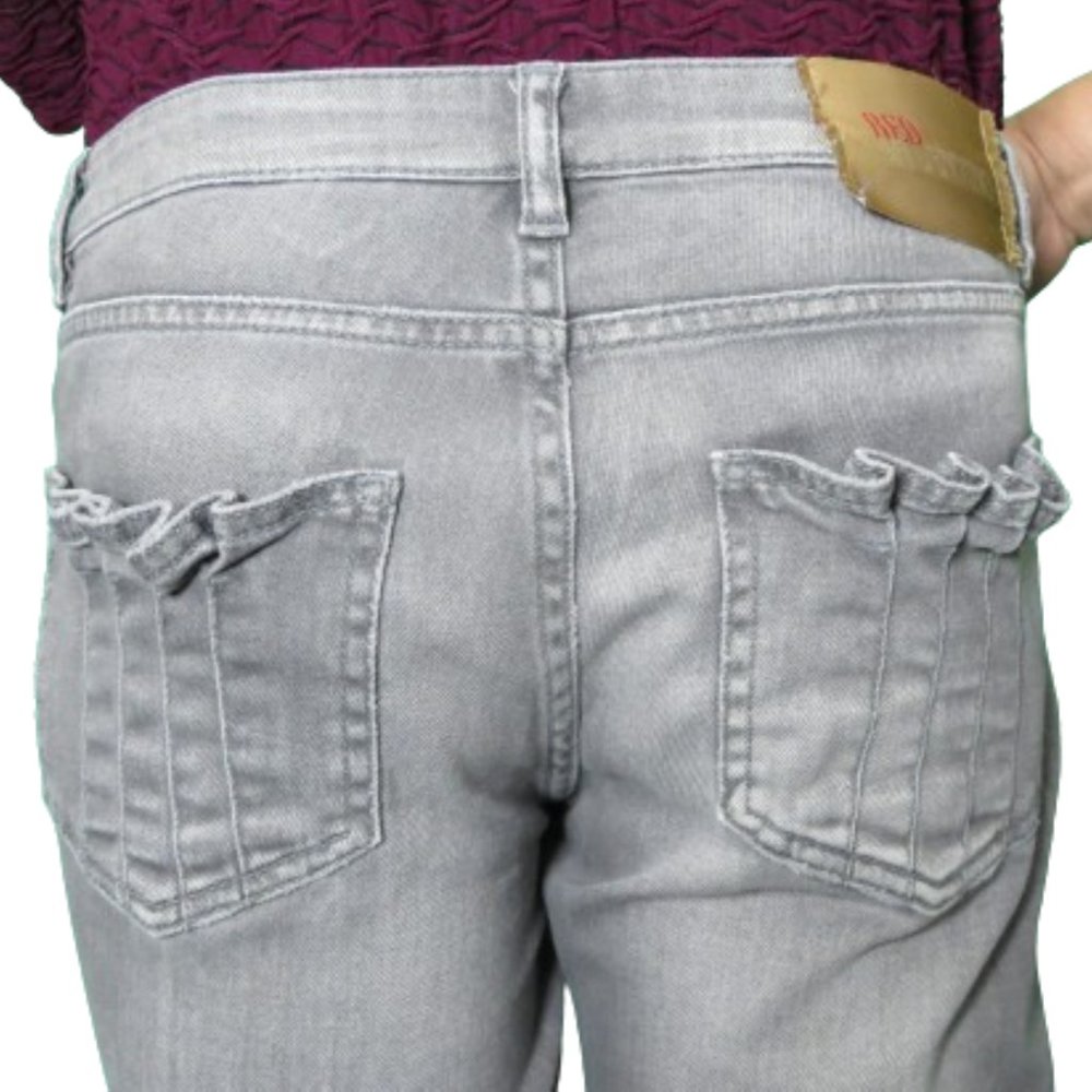 Red Valentino Jeans with Ruffled Pockets - Picture 3 of 9